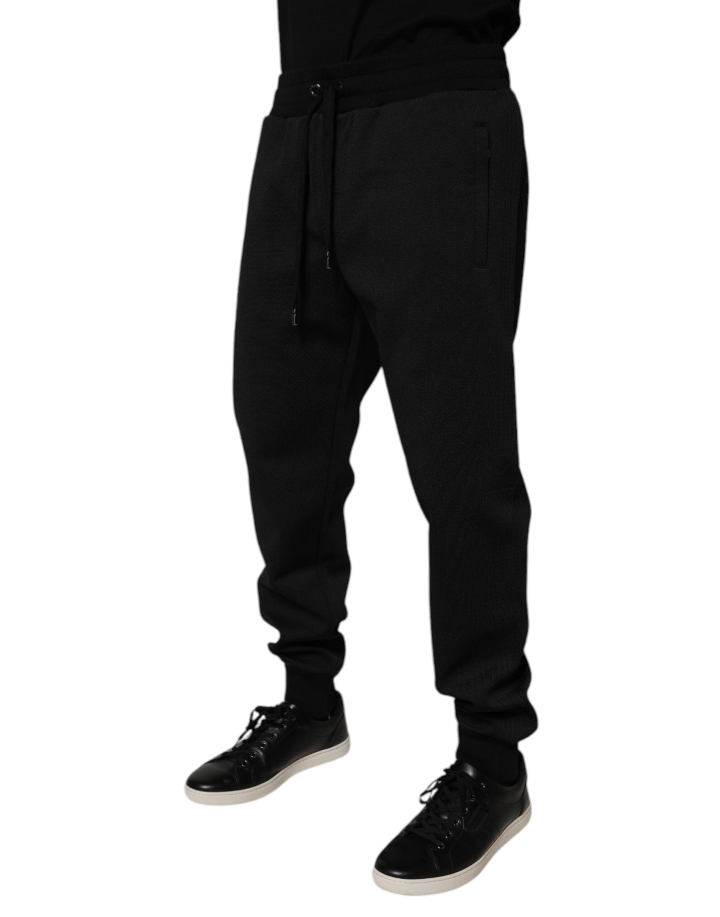 Dolce & Gabbana Black Polyester Men's Jogger Sweatpants