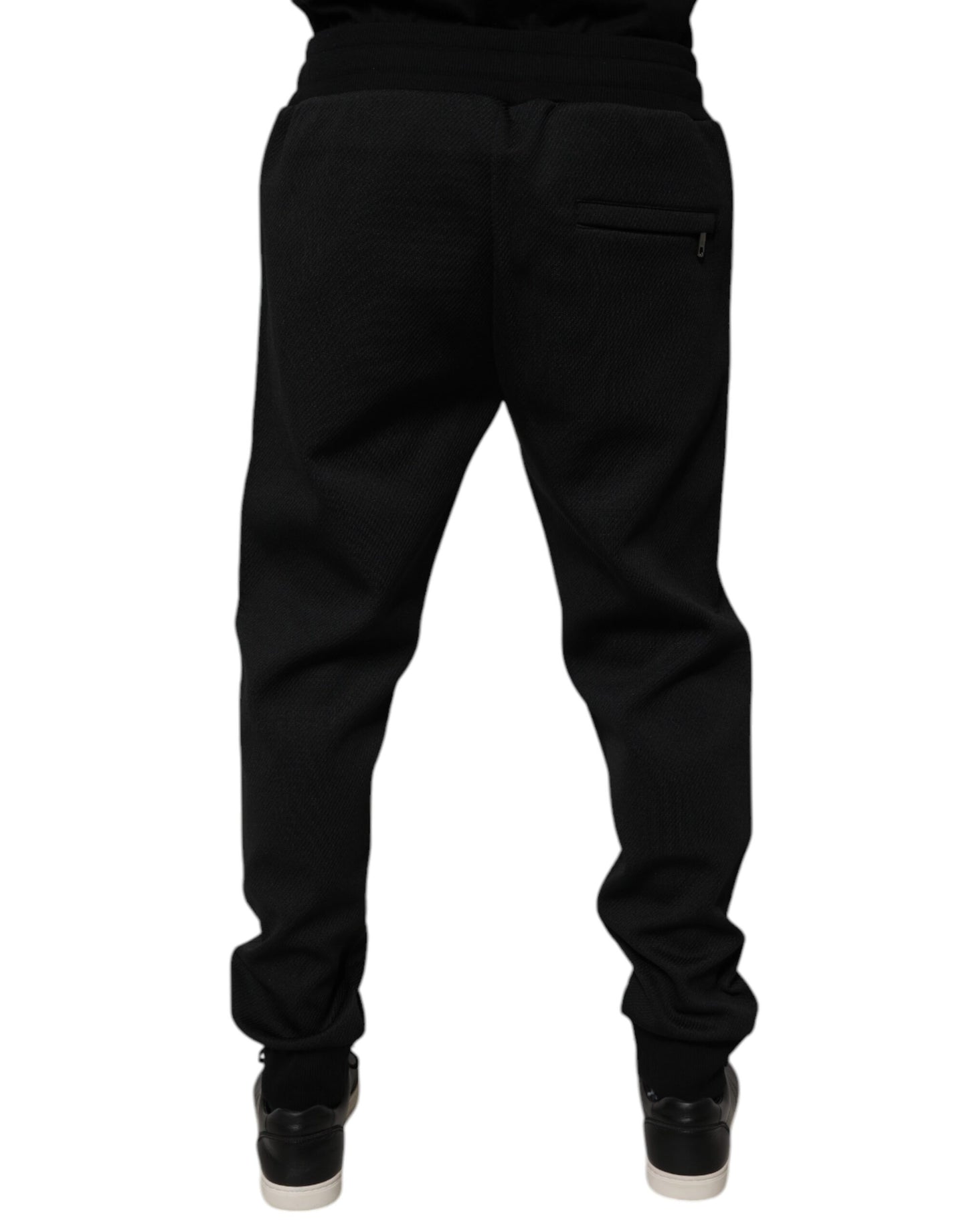 Dolce & Gabbana Black Polyester Men's Jogger Sweatpants