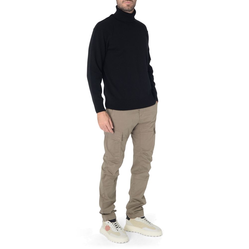 C.P. Company Black Wool Turtleneck Sweater for Men