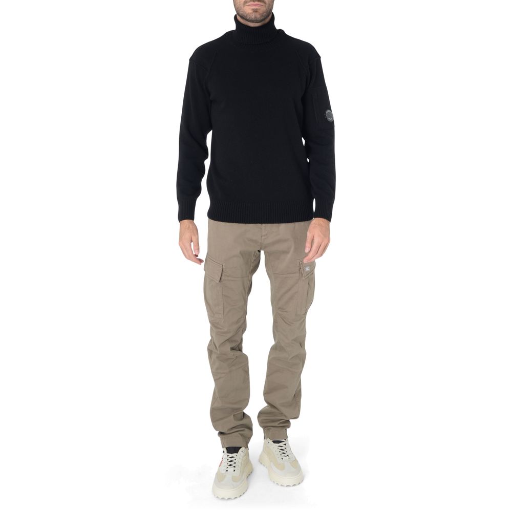 C.P. Company Black Wool Turtleneck Sweater for Men