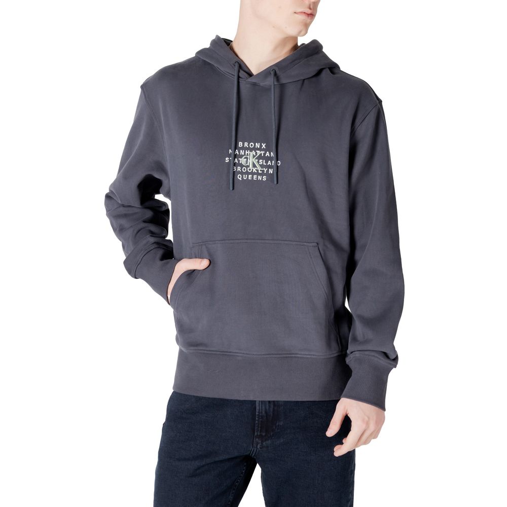 Calvin Klein Jeans Gray Cotton Hoodie for Men
