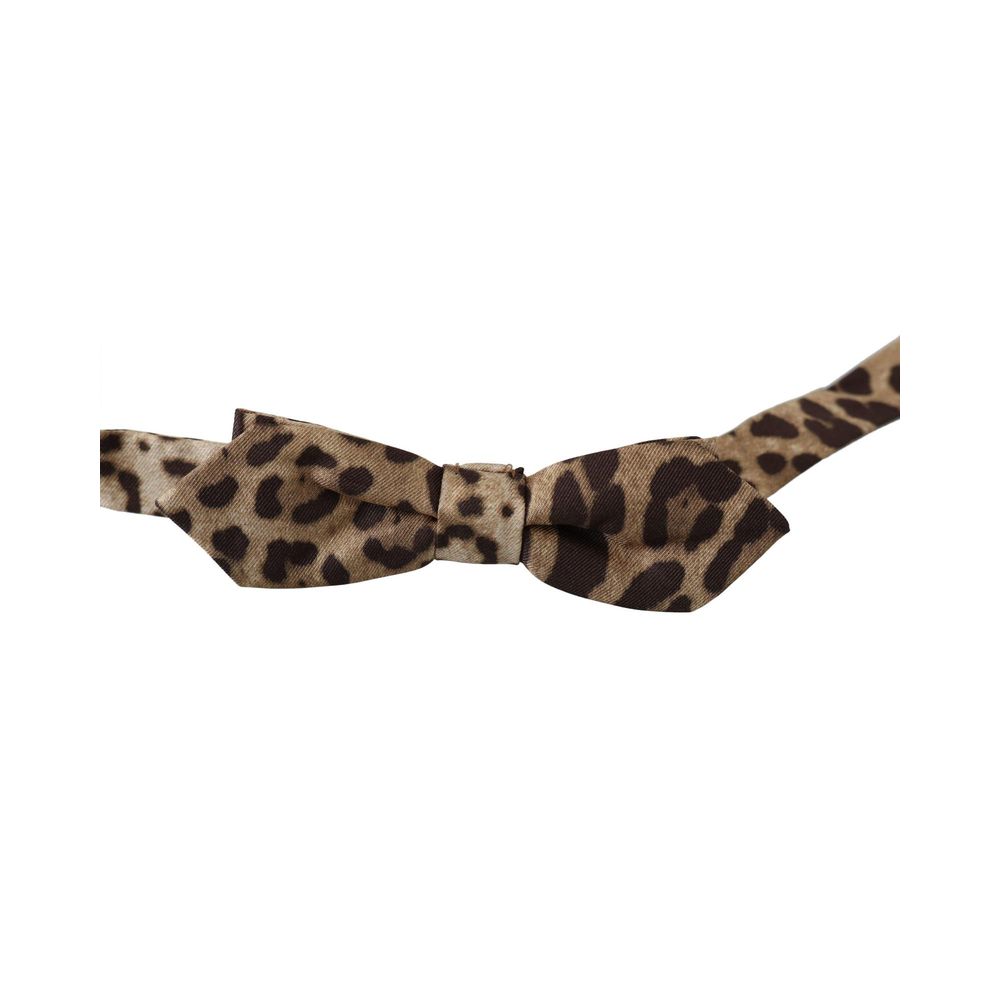Dolce & Gabbana Brown Silk Bow Tie