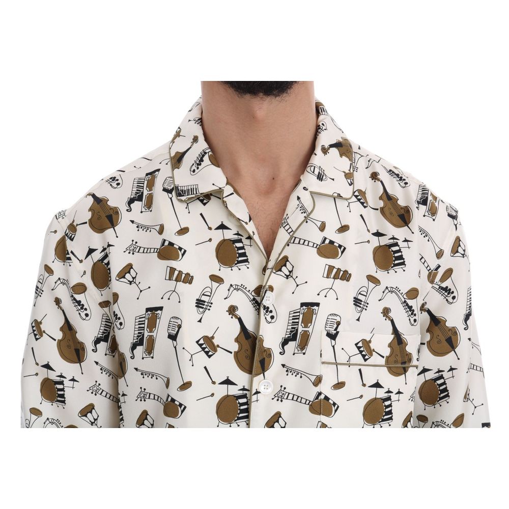 Dolce & Gabbana Multicolor Silk Jazz Shirt