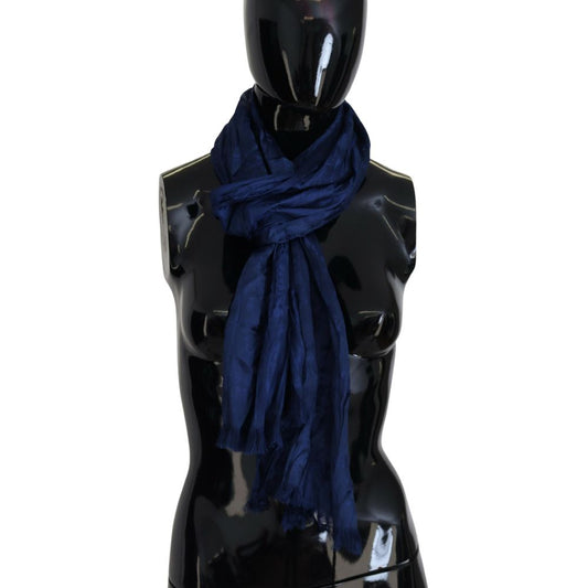 Costume National Blue Silk Scarf