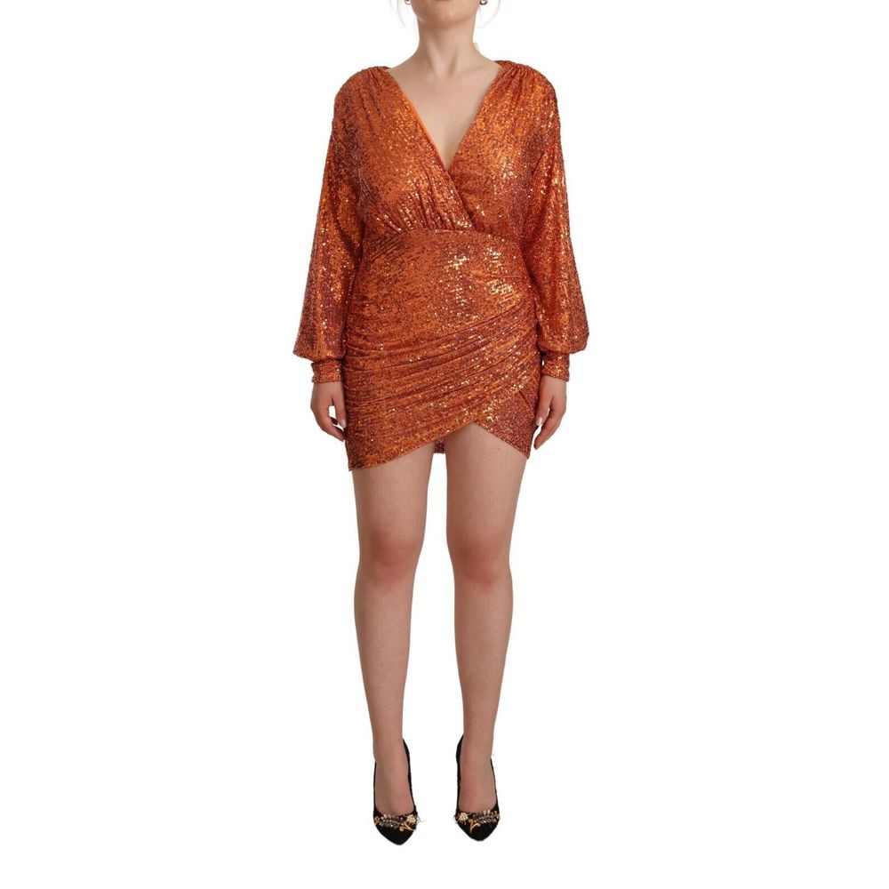 Aniye By Orange Mini Long Sleeve Sequin Dress