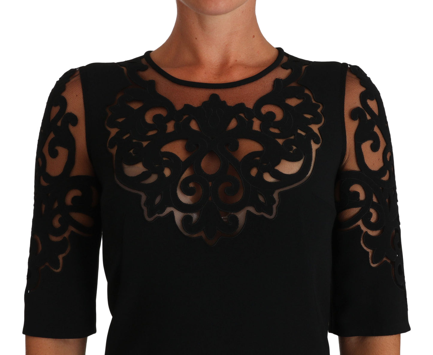 - Elegant Black Cut-Out Detail Dress