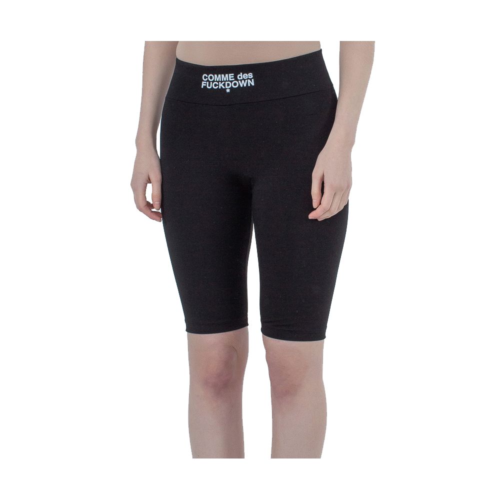 Comme Des Fuckdown Black Bike Leggings for Women