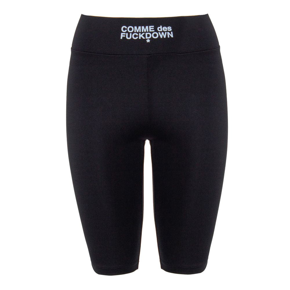 Comme Des Fuckdown Black Bike Leggings for Women