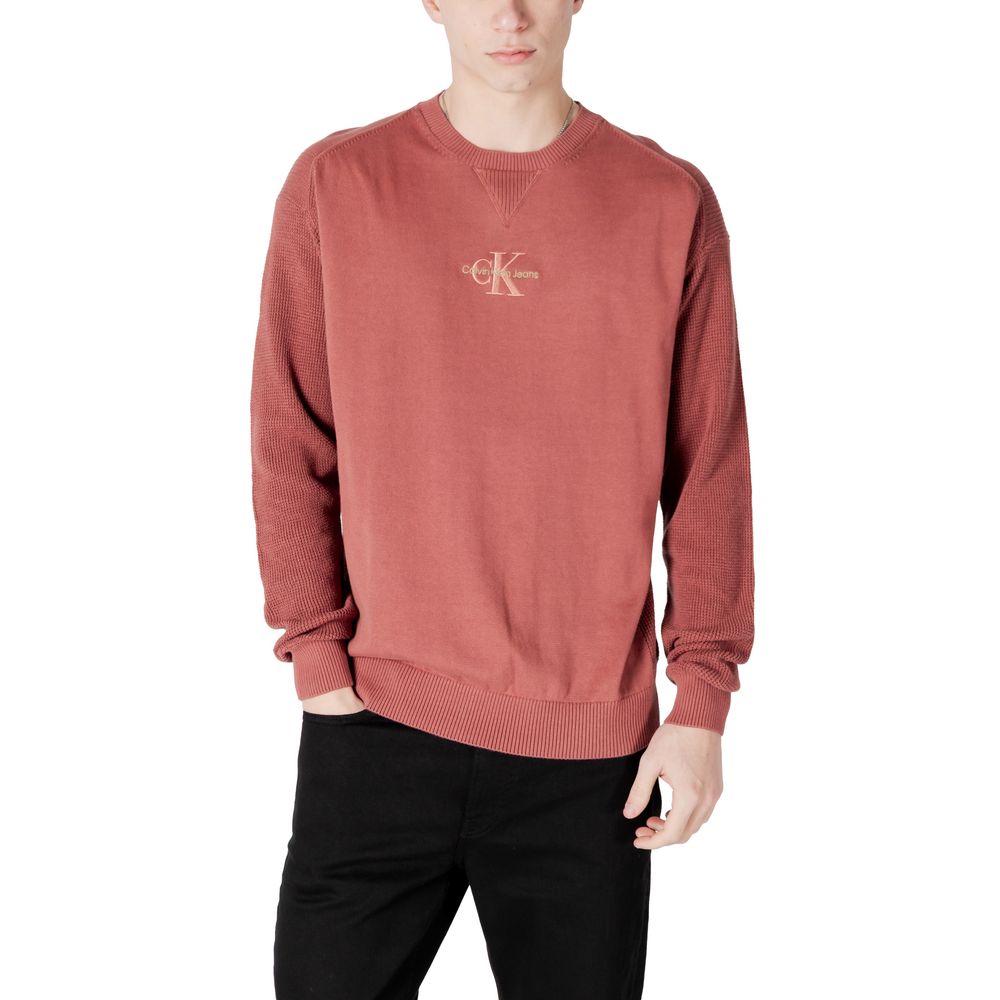 Calvin Klein Jeans Red Cotton Sweater for Men