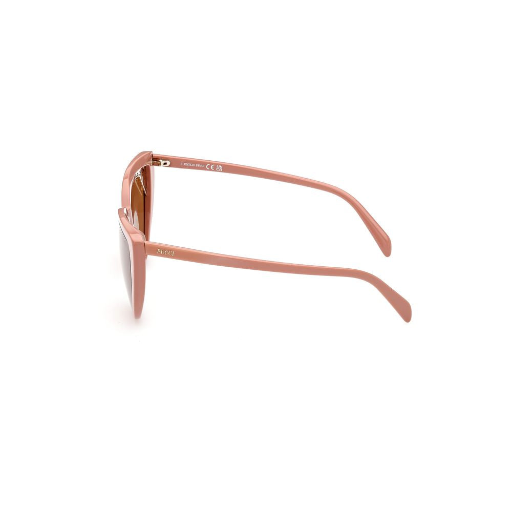 Emilio Pucci Women’s Sunglasses – Brown Acetate Frame, 58mm