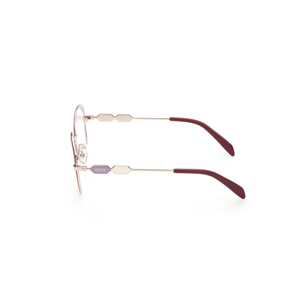 Emilio Pucci Women’s Red Metal Optical Glasses – 54mm