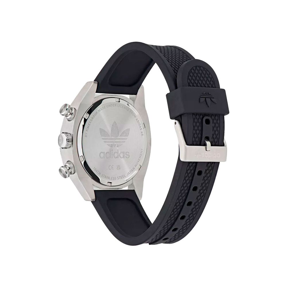 Adidas Black Silicone Quartz Sports Watch