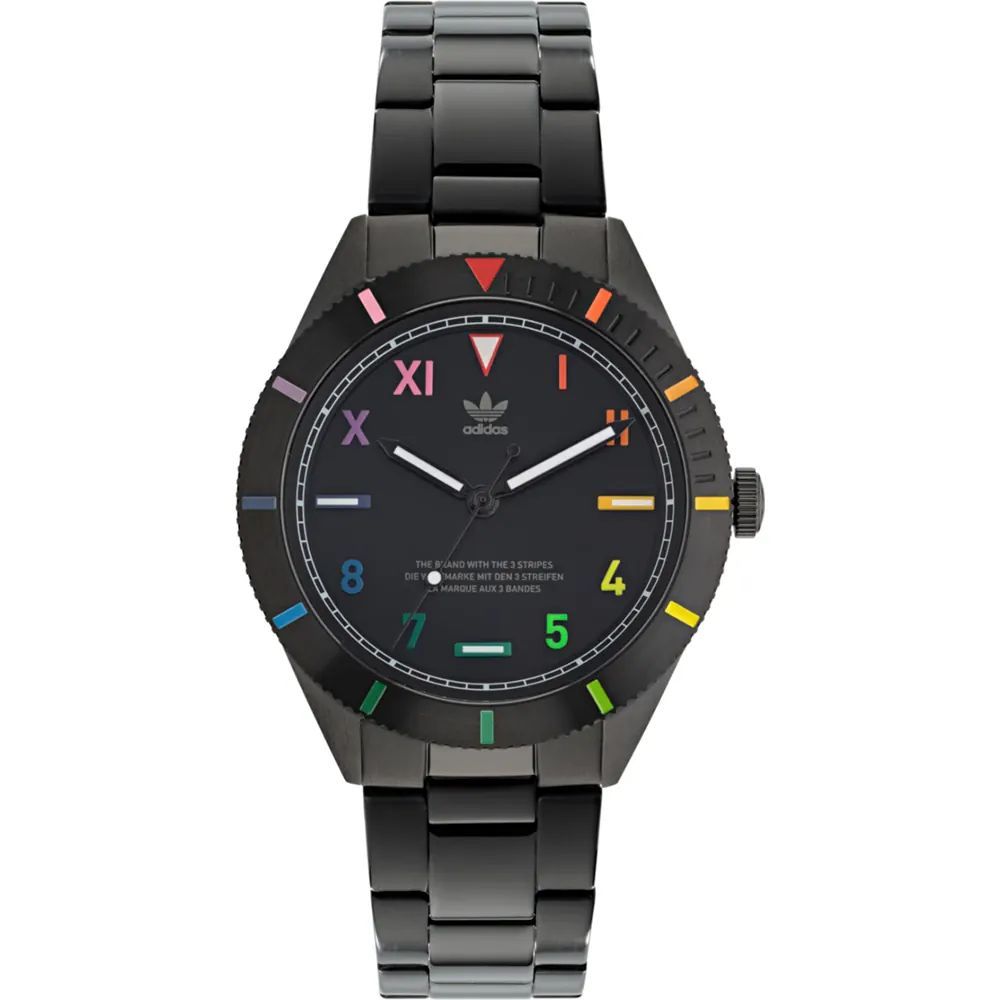Adidas Black Stainless Steel Quartz Sports Watch