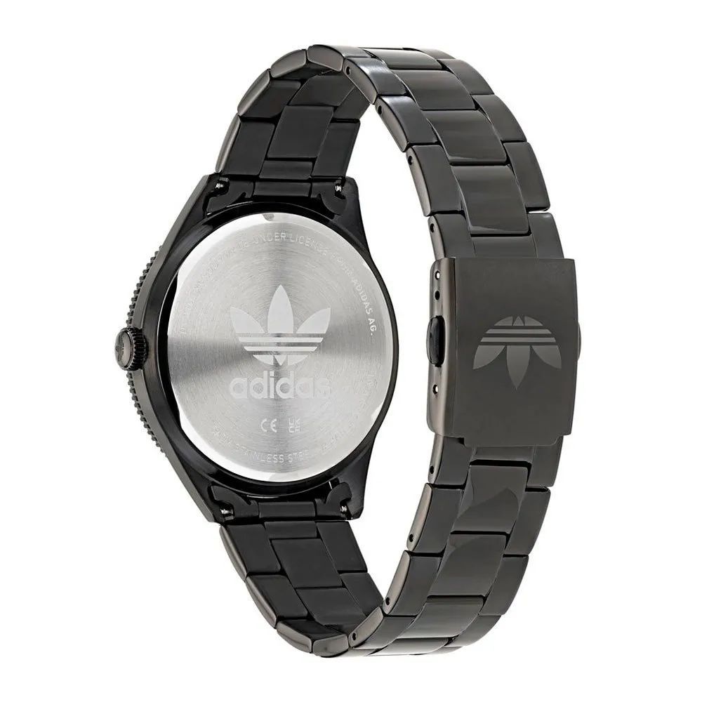 Adidas Black Stainless Steel Quartz Sports Watch