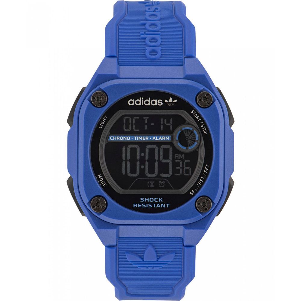 Adidas Blue Silicone Quartz Sports Watch
