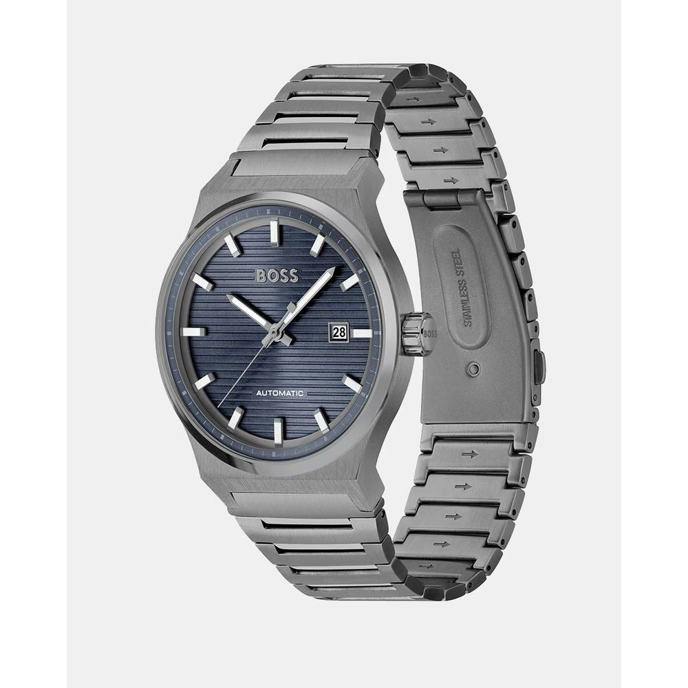 Hugo Boss Men’s Gray Stainless Steel Automatic Watch