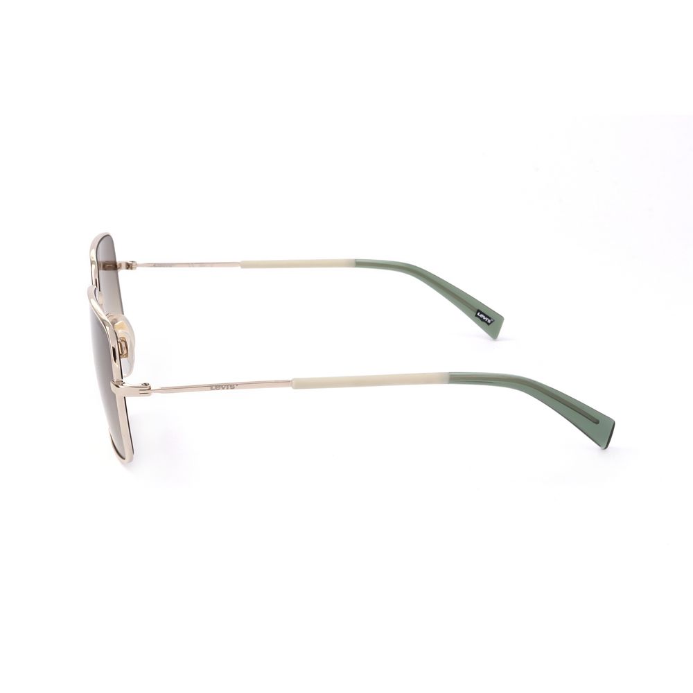 Levi's Unisex Gold Stainless Steel Sunglasses – Stylish Frame with Brown Lenses, 57mm