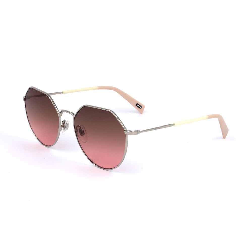 Levi's Unisex LV-1020 Sunglasses – Golden Stainless Steel Frame, 57mm