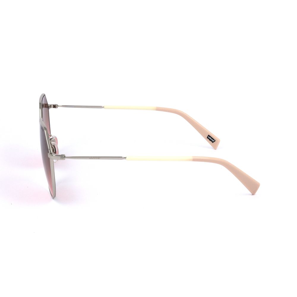 Levi's Unisex LV-1020 Sunglasses – Golden Stainless Steel Frame, 57mm