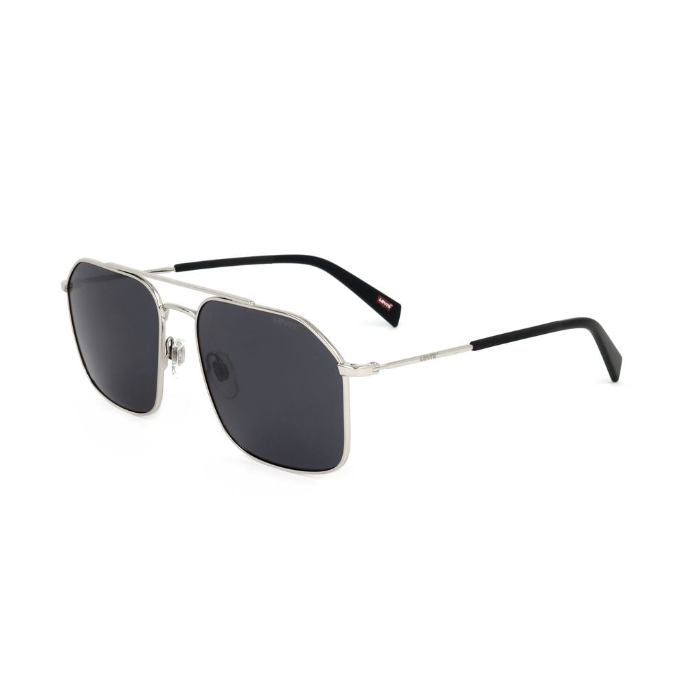 Levi's Unisex Sunglasses – Black Metal Frame with Grey Lenses, 58mm