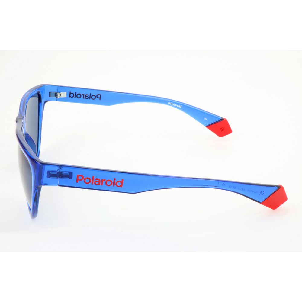 Polaroid Women's Sunglasses – Blue Resin Square Frame, 56mm