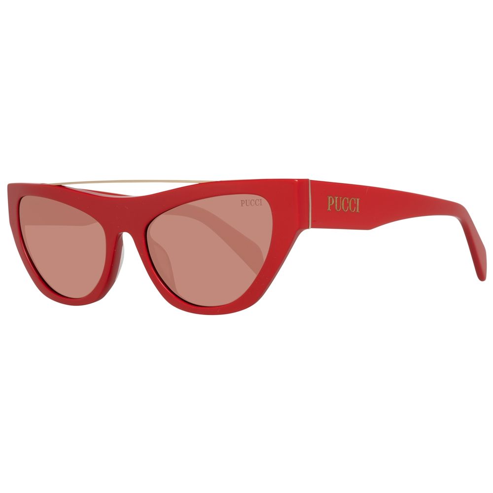 Emilio Pucci Women's Sunglasses – Red Metal Frame with UV Protection, 55mm