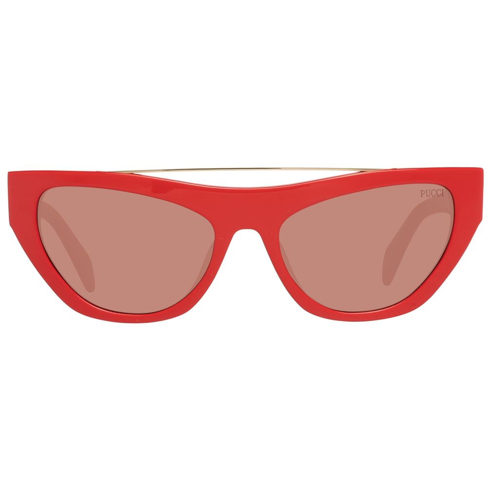 Emilio Pucci Women's Sunglasses – Red Metal Frame with UV Protection, 55mm
