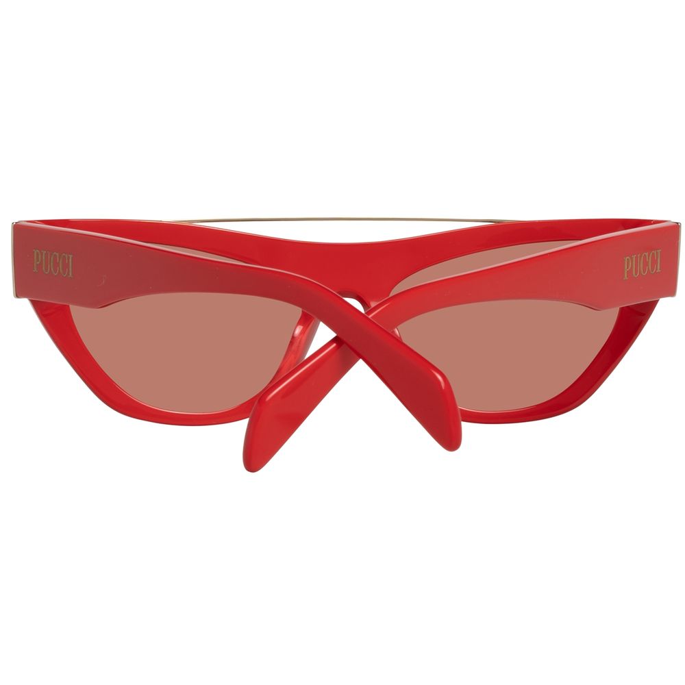 Emilio Pucci Women's Sunglasses – Red Metal Frame with UV Protection, 55mm