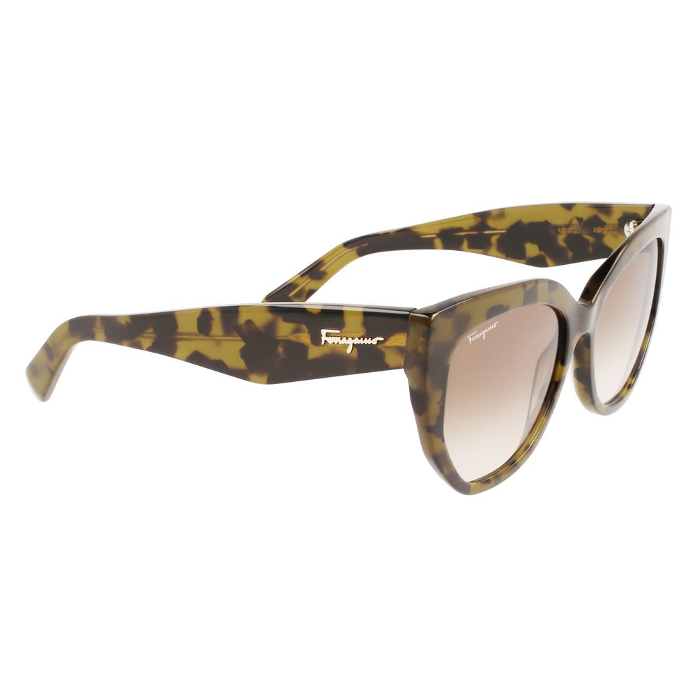 Ferragamo Women’s Sunglasses – Brown Acetate Frame, 56mm