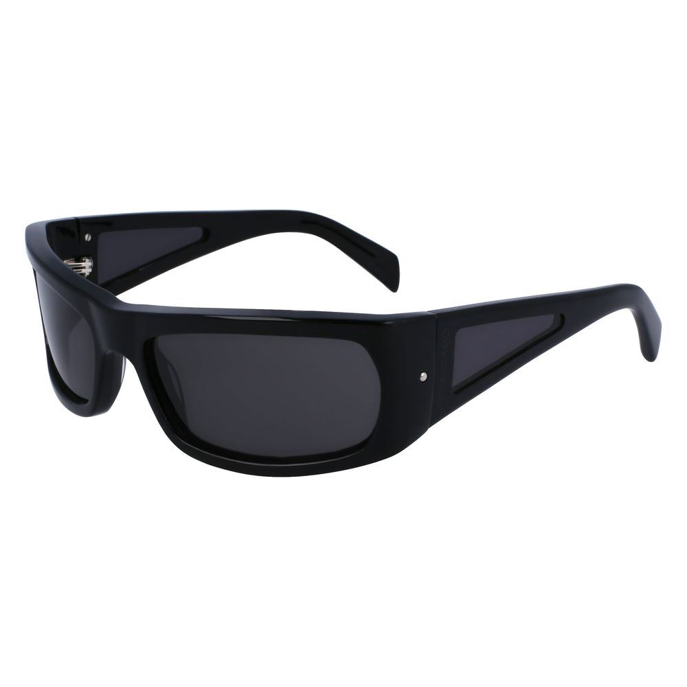 Ferragamo Unisex Sunglasses – Black Acetate Frame, 63mm