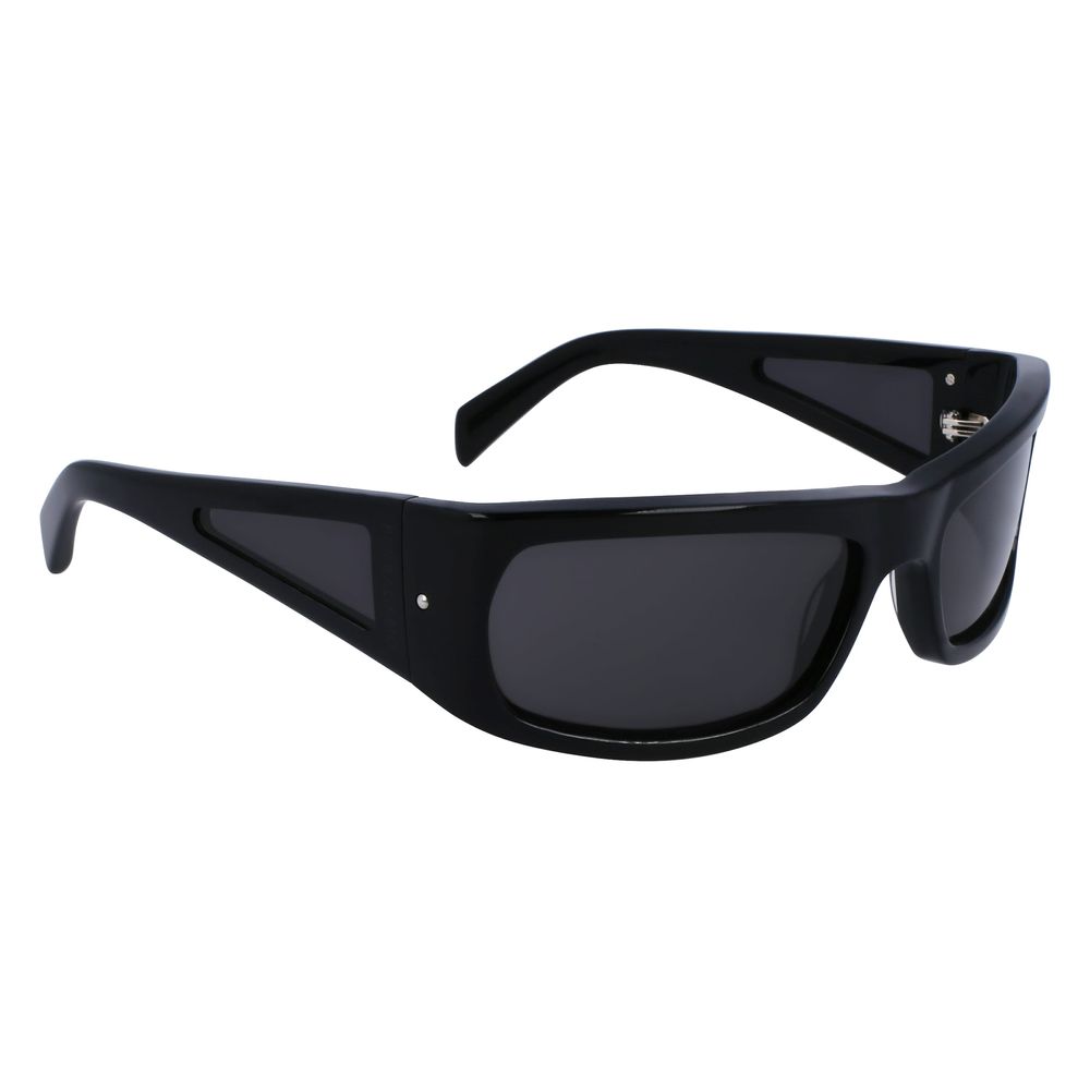 Ferragamo Unisex Sunglasses – Black Acetate Frame, 63mm