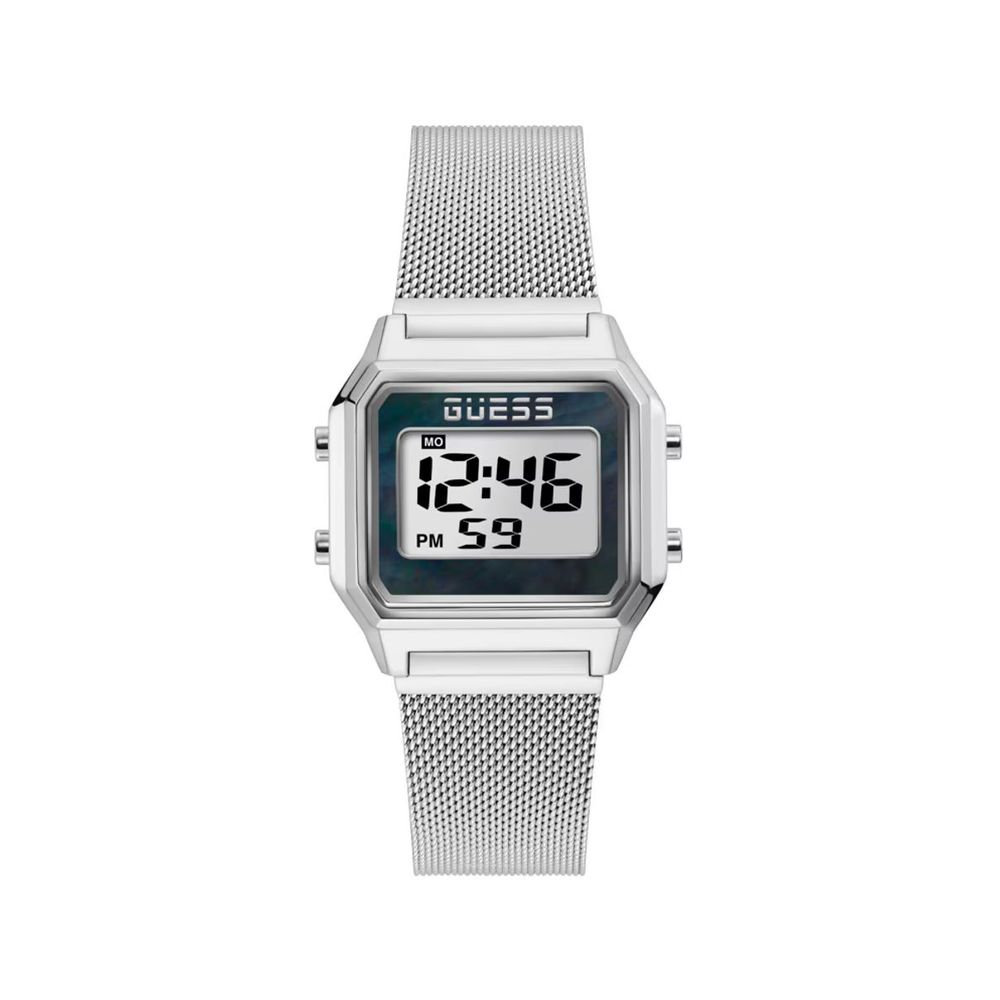 Guess Men’s Grey Digital Watch, Sleek Design, Stainless Steel