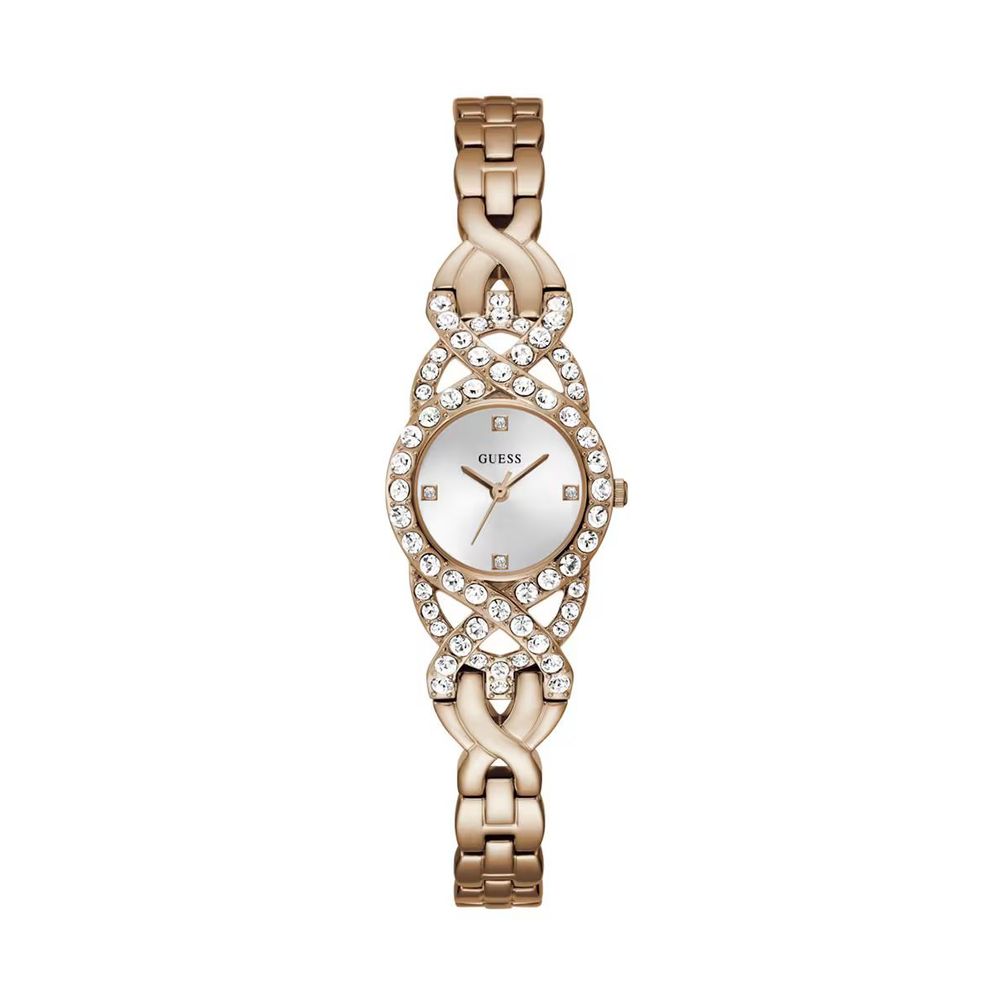 Guess Women’s Watch, Grey Dial, Pink Stainless Steel