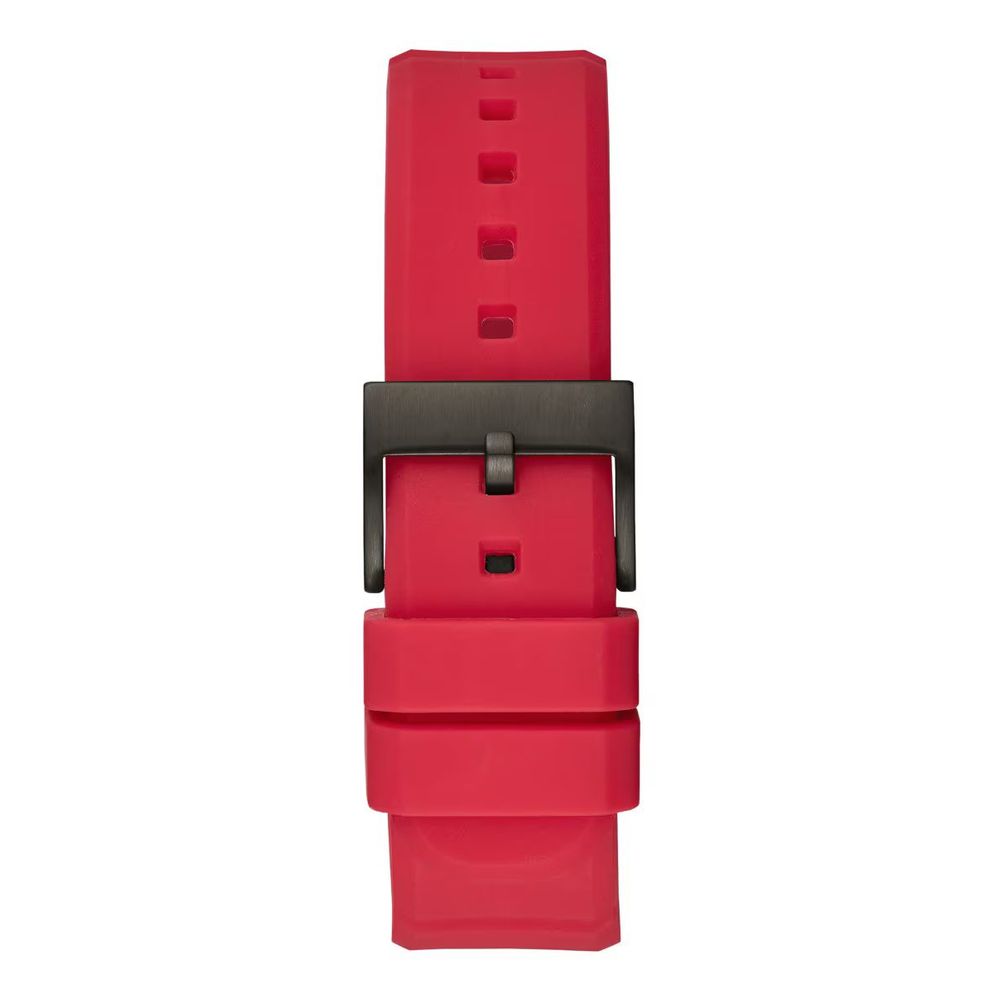 Guess Men's Red Silicone Watch with Analog/Digital Display