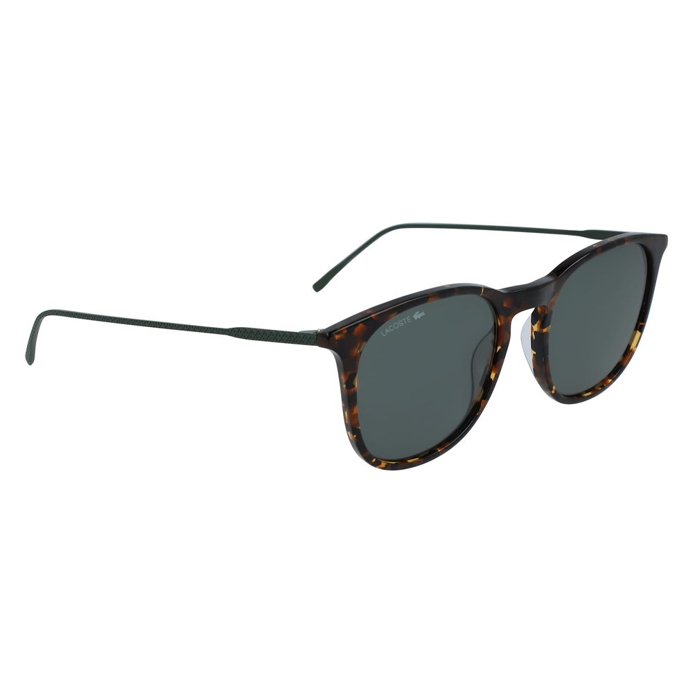 Lacoste Men's Brown Acetate Sunglasses – Stylish Eyewear with Grey Lenses, 52mm