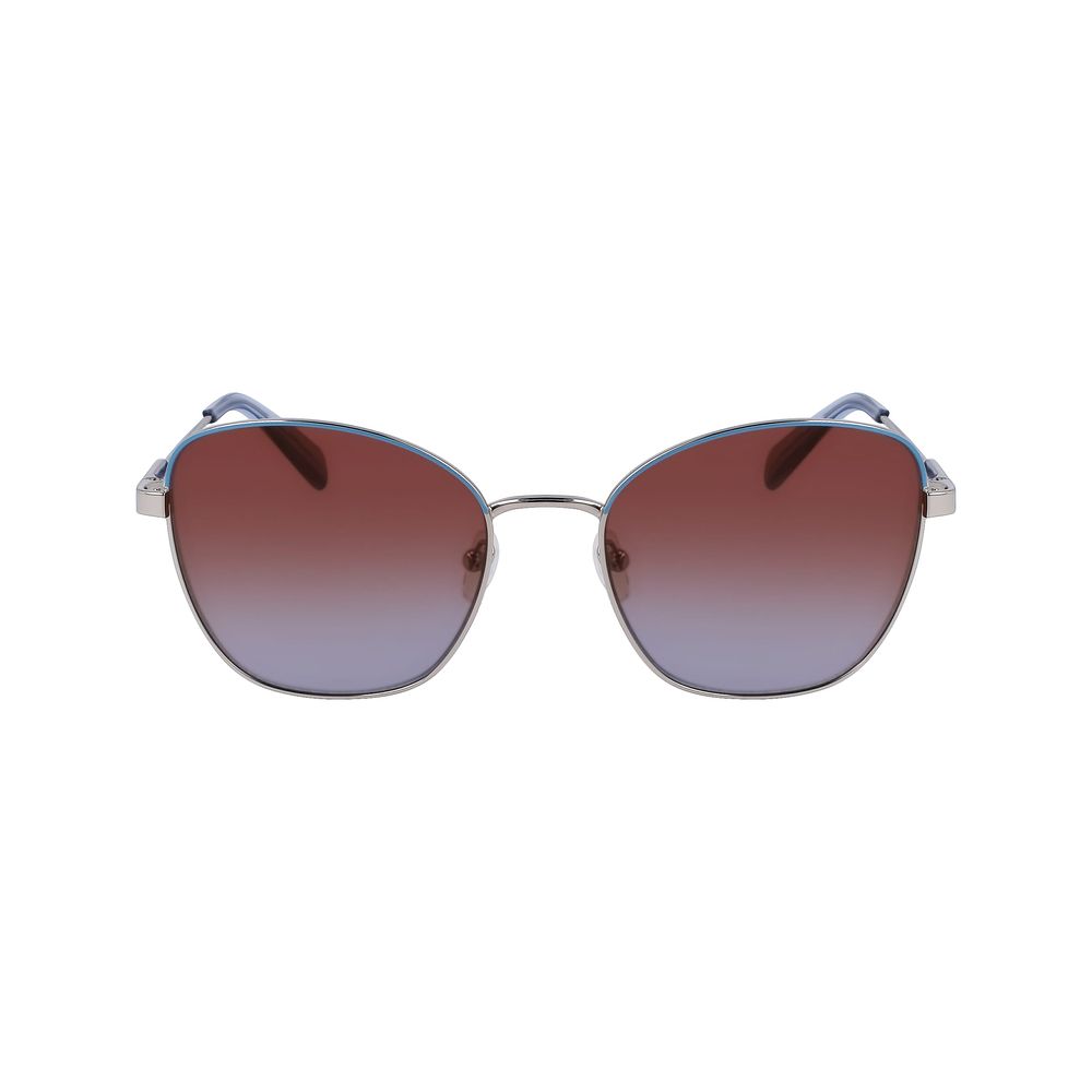Longchamp Women’s Sunglasses – Grey Metal Frame with Gradient Lenses, 57mm