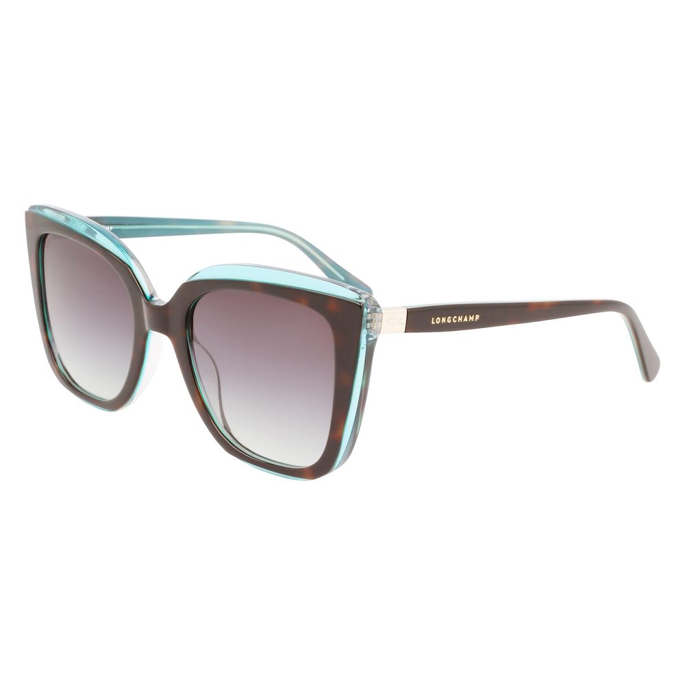 Longchamp Women’s Sunglasses – Beige Acetate Frame with Grey Lenses, 53mm