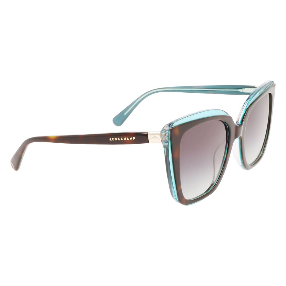 Longchamp Women’s Sunglasses – Beige Acetate Frame with Grey Lenses, 53mm