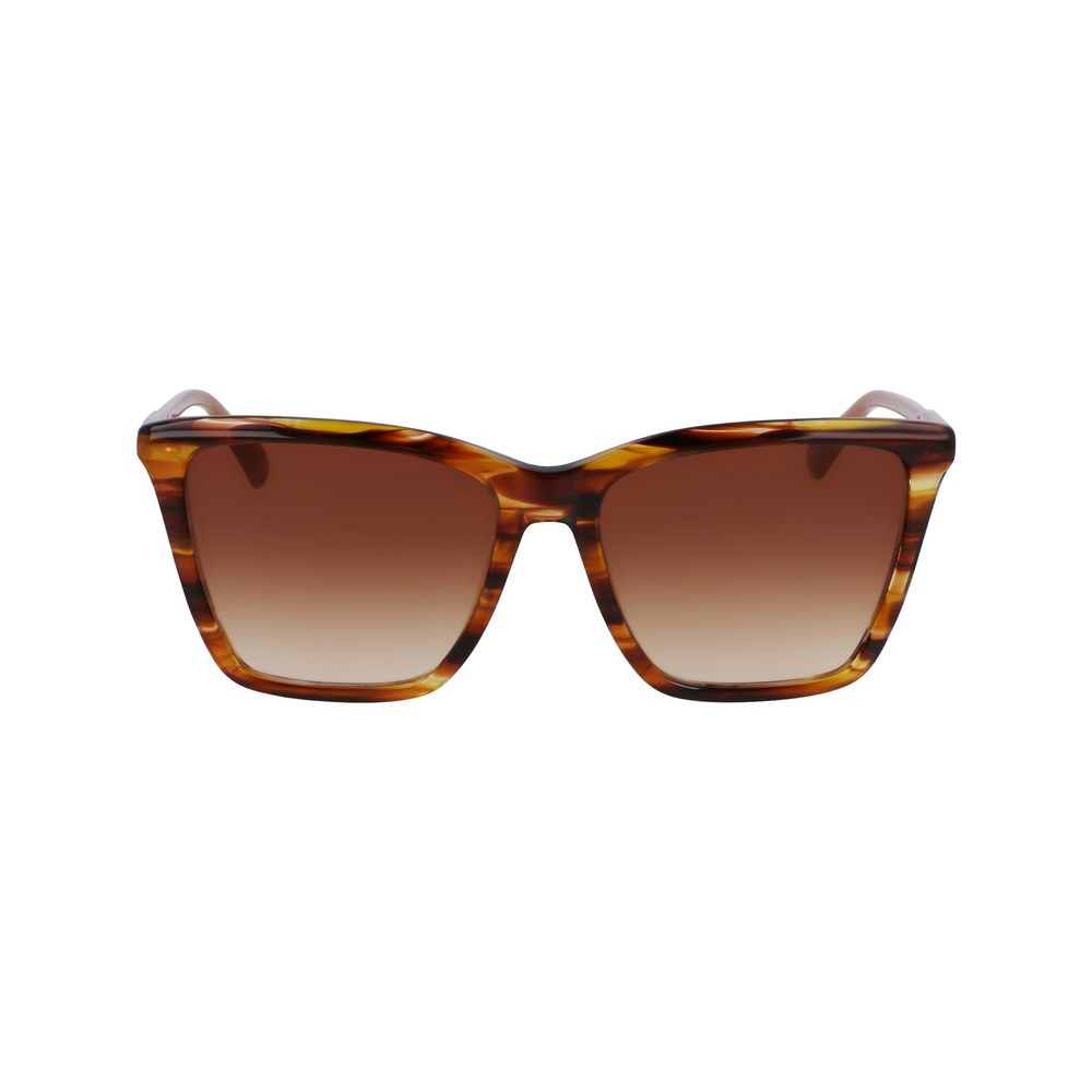 Longchamp Women’s Sunglasses – Stylish Brown Acetate Frame, 56mm