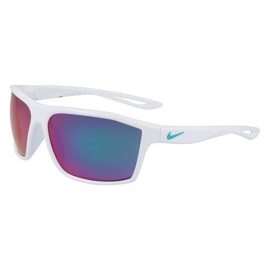 Nike Unisex Injected Sunglasses – White Frame with Multicoloured Lenses, 60mm