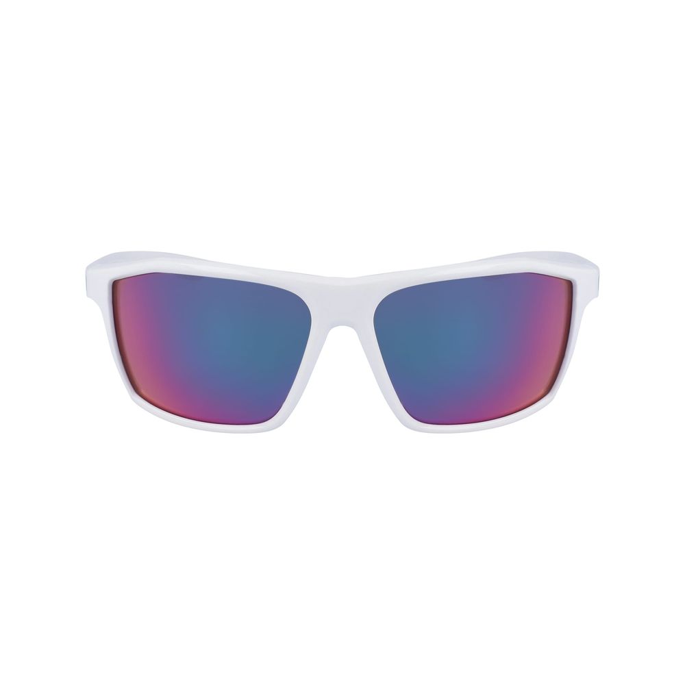 Nike Unisex Injected Sunglasses – White Frame with Multicoloured Lenses, 60mm