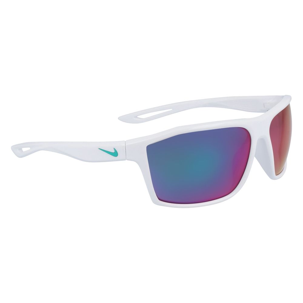Nike Unisex Injected Sunglasses – White Frame with Multicoloured Lenses, 60mm