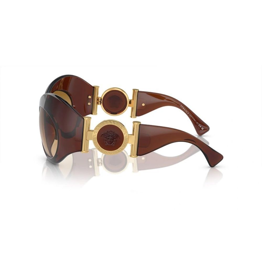 Versace Women's Brown Medusa Head Oversize-Frame Sunglasses