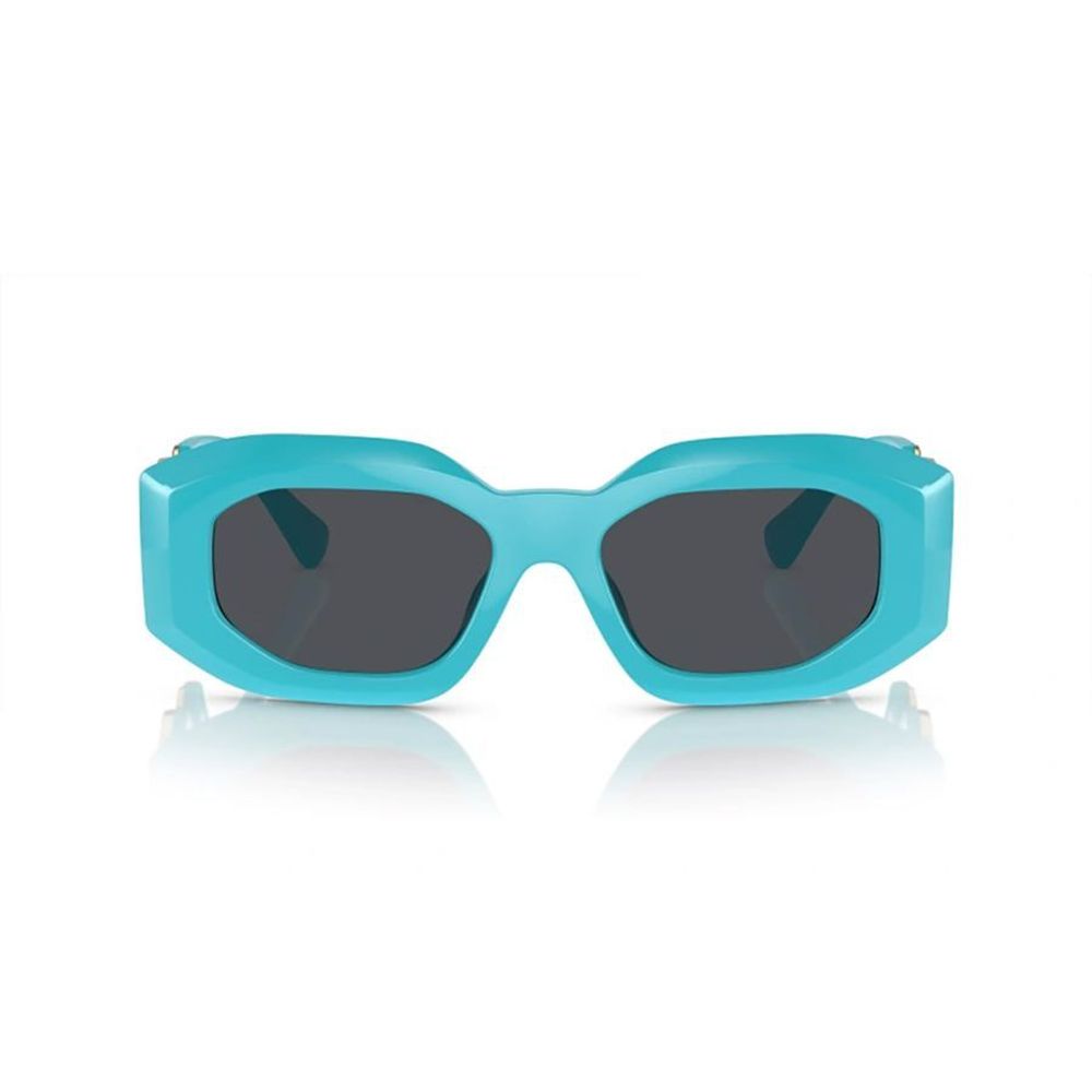 Versace Women's Blue Medusa Biggie Sunglasses with Grey Lenses - Medusa Emblem Design