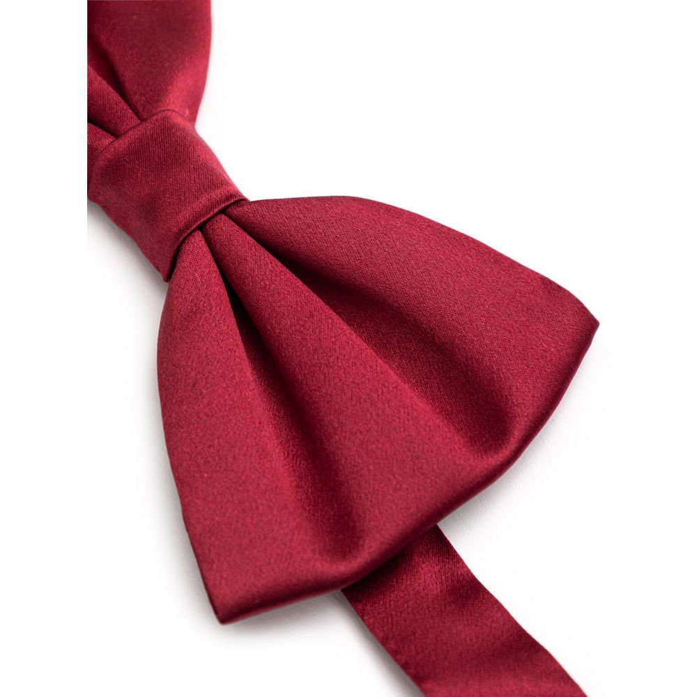 Dolce & Gabbana Burgundy Silk Bow Tie