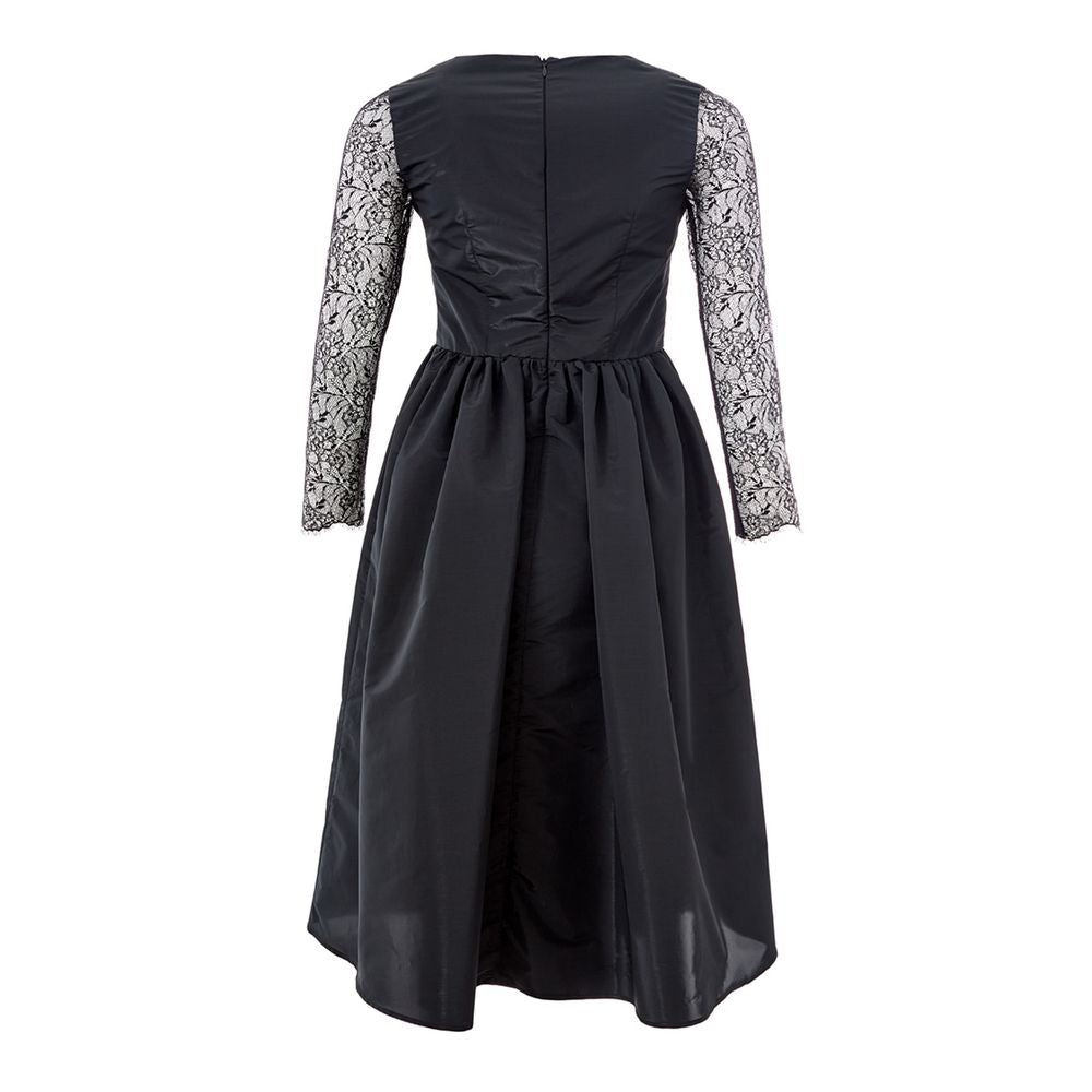 Elegant Black Polyester Dress by Lardini