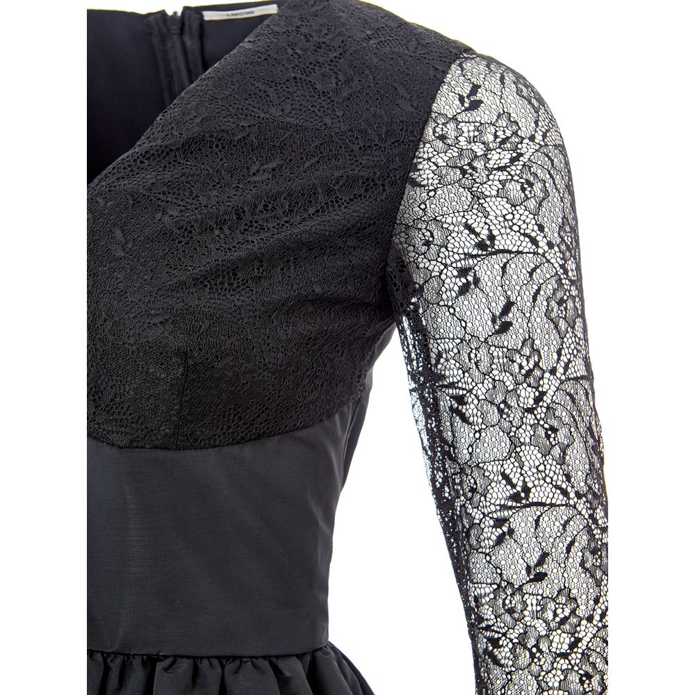 Elegant Black Polyester Dress by Lardini