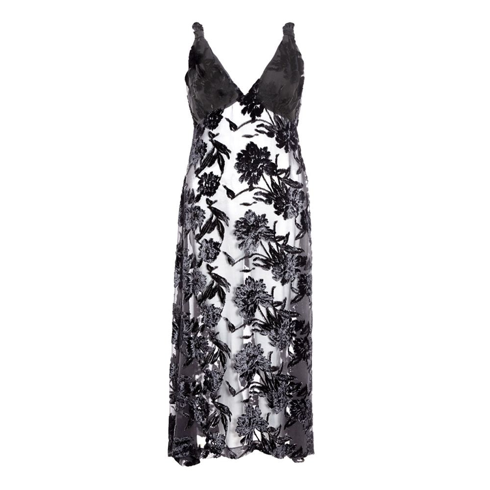 Elegant Black Viscose Dress by Lardini