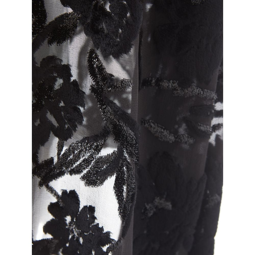 Elegant Black Viscose Dress by Lardini
