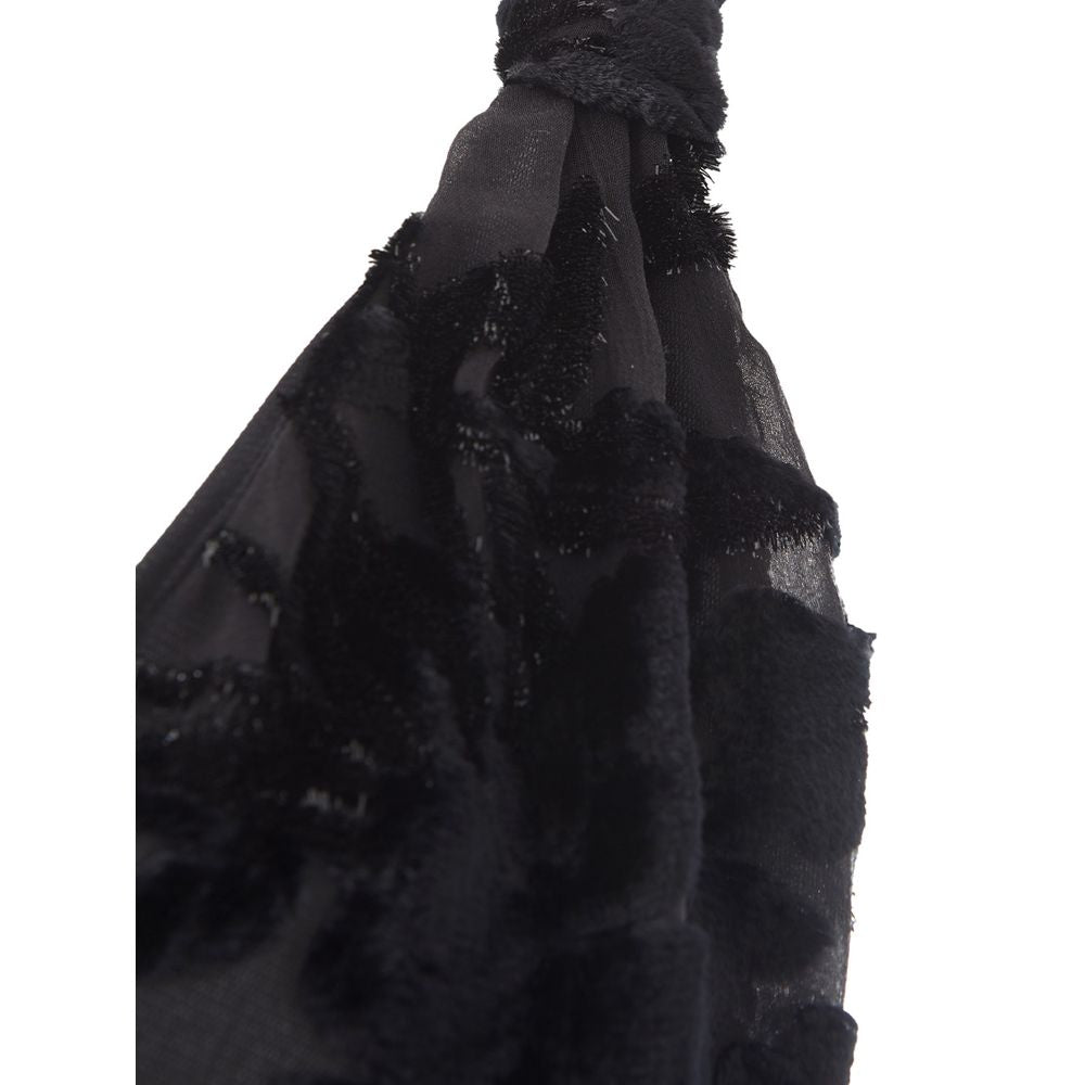 Elegant Black Viscose Dress by Lardini